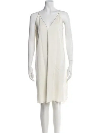 Pre-owned Alexander Wang V-neck Midi Length Dress In Neutral