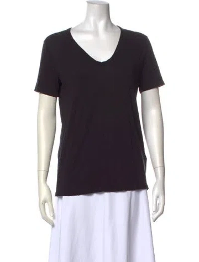 Pre-owned Alexander Wang T V-neck Short Sleeve T-shirt In Black