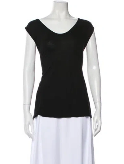 Pre-owned Alexander Wang T V-neck Short Sleeve T-shirt In Black