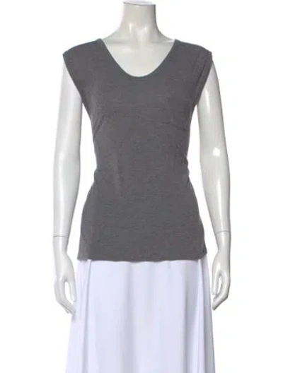 Pre-owned Alexander Wang T V-neck Short Sleeve T-shirt In Gray