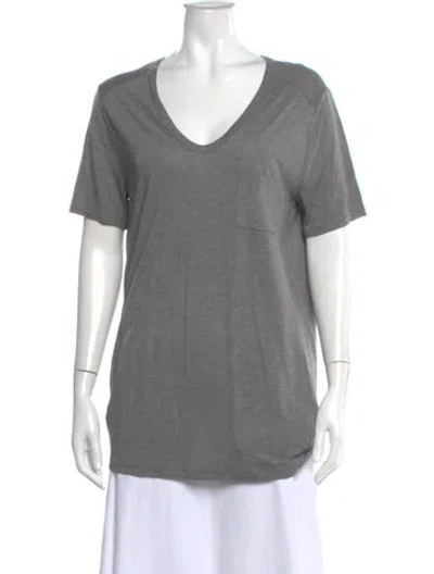 Pre-owned Alexander Wang T V-neck Short Sleeve T-shirt In Gray