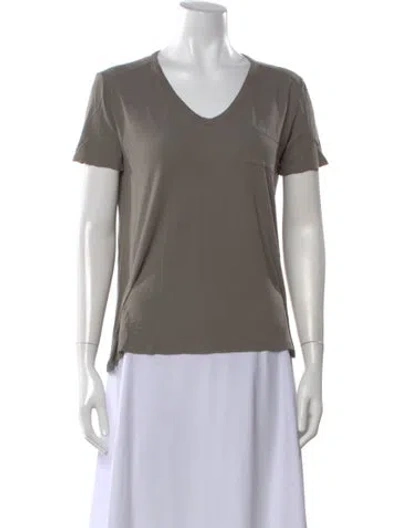 Pre-owned Alexander Wang V-neck Short Sleeve T-shirt In Gray