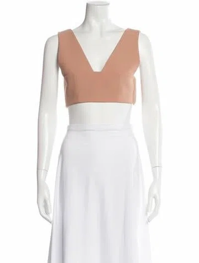 Pre-owned Alexander Wang V-neck Sleeveless Crop Top W/ Tags In Pink