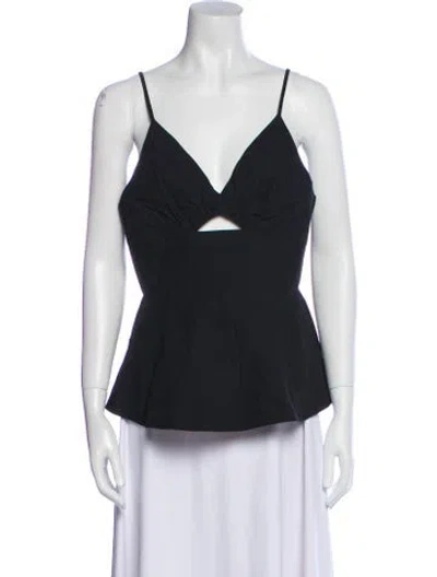 Pre-owned Alexander Wang V-neck Sleeveless Top In Black