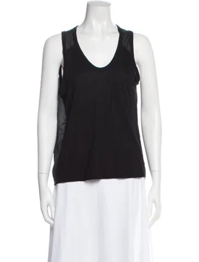 Pre-owned Alexander Wang V-neck Sleeveless Top In Gray