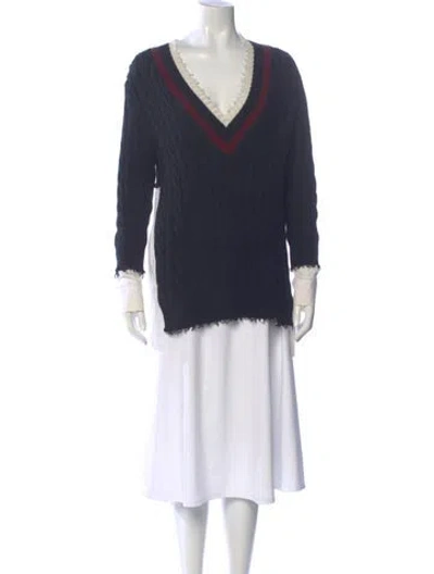 Pre-owned Alexander Wang V-neck Sweater In Blue