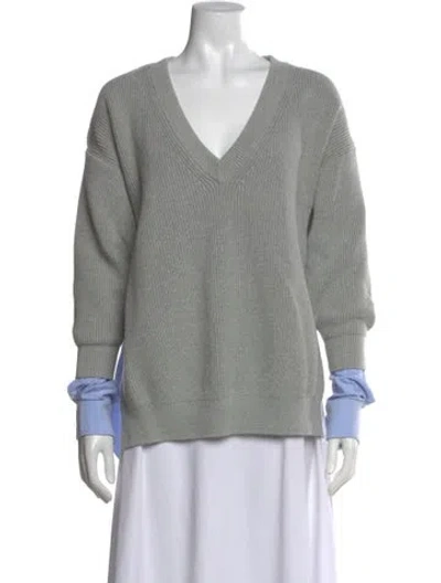 Pre-owned Alexander Wang V-neck Sweater In Gray