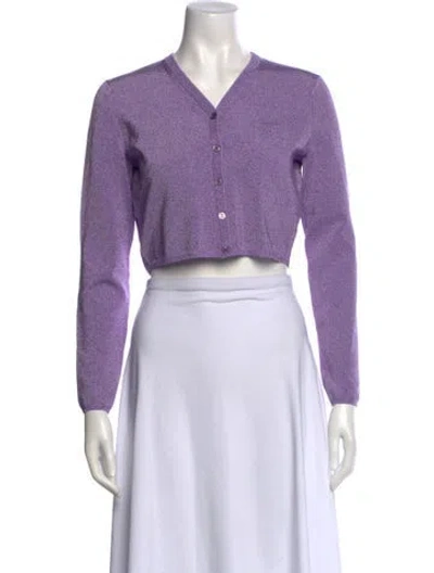 Pre-owned Alexander Wang V-neck Sweater In Purple