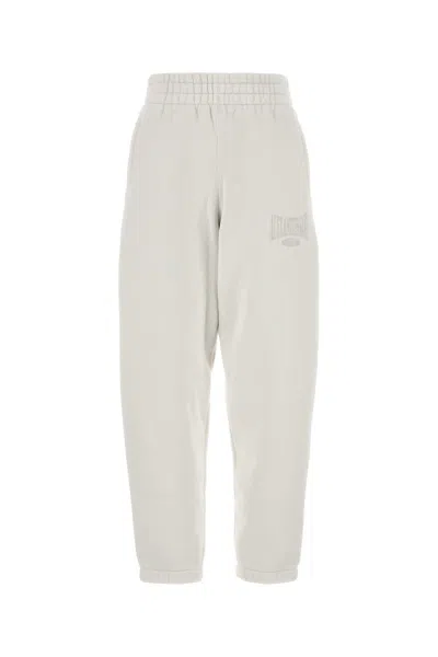 Alexander Wang T White Cotton Blend Joggers In Dirtywhite