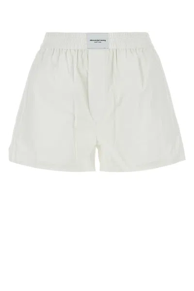 Alexander Wang T White Cotton Shorts