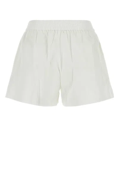 Alexander Wang T White Cotton Shorts In Brown