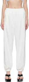 Alexander Wang T White Elasticized Track Pants In 100 White