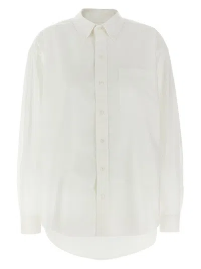 ALEXANDER WANG T WHITE OXFORD COTTON BOYFRIEND SHIRT