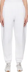 Alexander Wang T White Puff Logo Sweatpants In 100 White