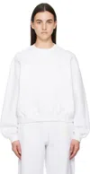 Alexander Wang T White Puff Logo Sweatshirt In White