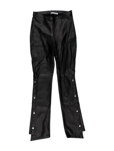 Pre-owned Alexander Wang Wide Leg Pants In Black