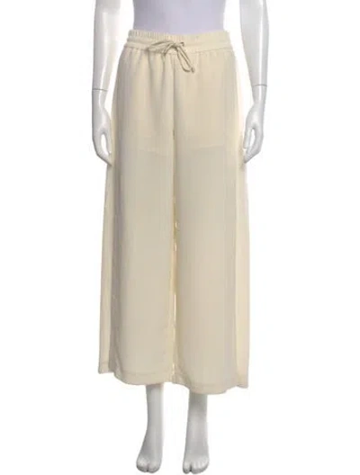 Pre-owned Alexander Wang Wide Leg Pants In White