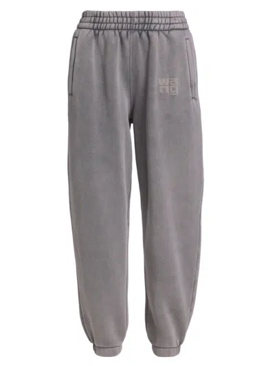 Alexander Wang T Women's Essential Terry Logo Sweatpants In Acid Fog