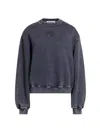 Alexander Wang T Alexanderwang. T Essential Terry Sweatshirt In Acid Black Ice