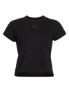 Alexander Wang T T By Alexander Wang Essential Jsy Shrunken Tee In Black