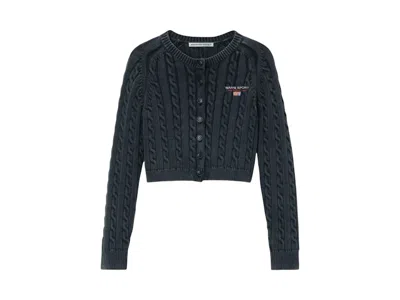 Pre-owned Alexander Wang T Women's T By Alexander Wang Cropped Crewneck Sweatshirt Cardigan In Dessin E