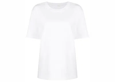 Pre-owned Alexander Wang T Women's T By Alexander Wang Eshort Sleeveential Jersey Puff Logo Short Sleeve Tee Shirt In White