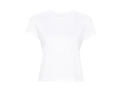 Pre-owned Alexander Wang T Women's T By Alexander Wang Essential Jersey Puff Logo Shrunk T-shirt In White