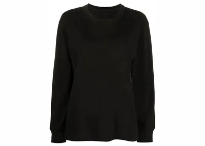 Pre-owned Alexander Wang T Women's T By Alexander Wang Essential Puff Logo Jersey Long Sleeve Tee Shirt In Black