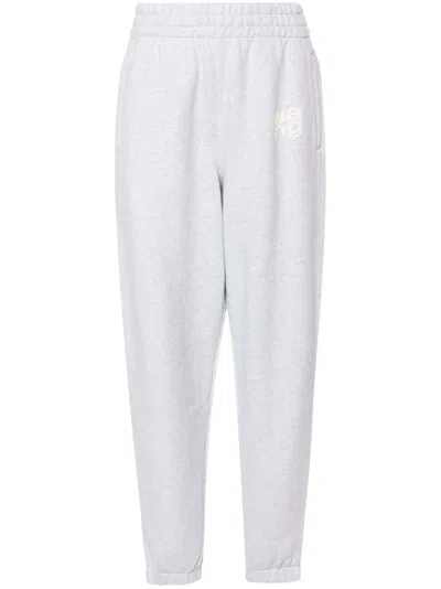 Pre-owned Alexander Wang T Women's T By Alexander Wang Essential Terry Classic Puff Paint Logo Sweatpant In Light Heather Grey