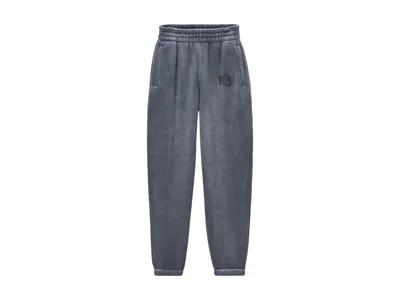Pre-owned Alexander Wang T Women's T By Alexander Wang Essential Terry Classic Puff Paint Logo Sweatpants In Washed Asphalt