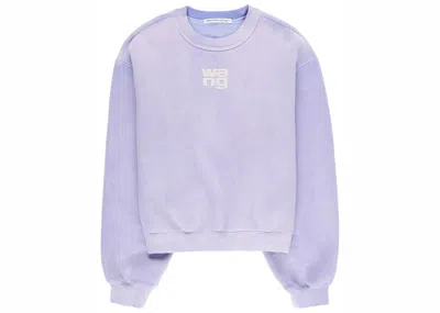 Pre-owned Alexander Wang T Women's T By Alexander Wang Essential Terry Puff Paint Crewneck Sweatshirt In Easter Egg/purple