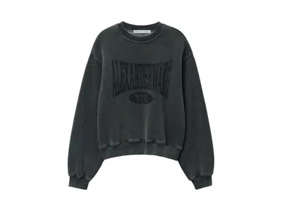 Pre-owned Alexander Wang T Women's T By Alexander Wang Graphic Crewneck Sweatshirt In Black