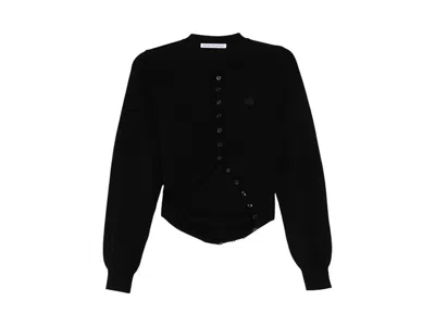 Pre-owned Alexander Wang T Women's T By Alexander Wang Split Hem Cardigan In Black