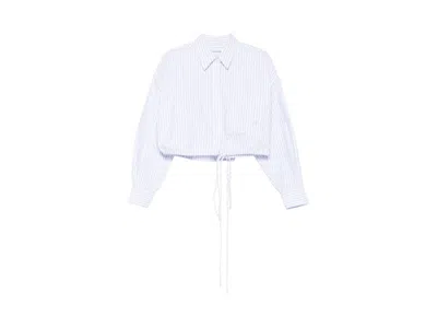 Pre-owned Alexander Wang T Women's T By Alexander Wang Wrap Shirt In Blue/pink In Multi