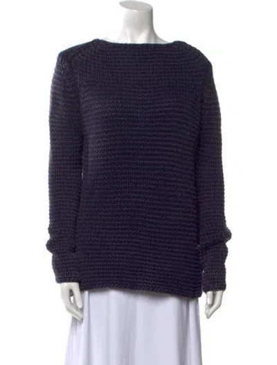 Pre-owned Alexander Wang Wool Bateau Neckline Sweater In Blue