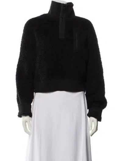 Pre-owned Alexander Wang T Wool Faux Fur Jacket In Black