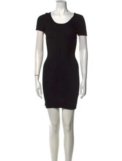 Pre-owned Alexander Wang Wool Mini Dress In Black
