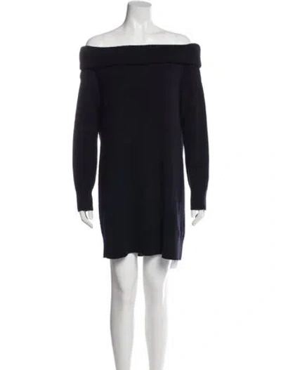 Pre-owned Alexander Wang Wool Mini Dress In Blue