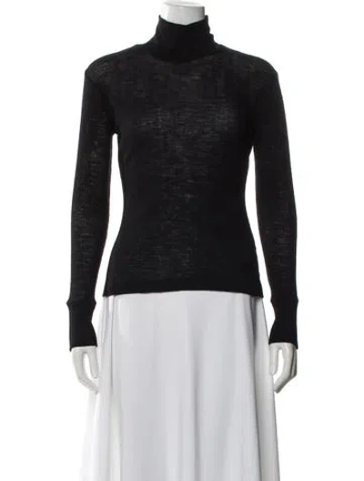 Pre-owned Alexander Wang T Wool Turtleneck Sweater In Black