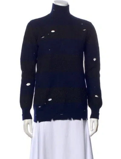 Pre-owned Alexander Wang T Wool Turtleneck Sweater In Blue