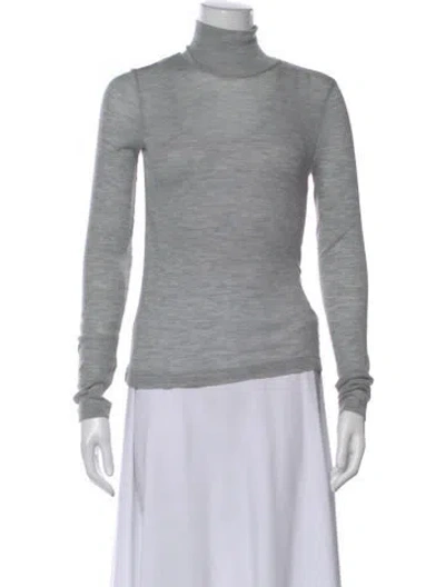Pre-owned Alexander Wang Wool Turtleneck Sweater In Gray
