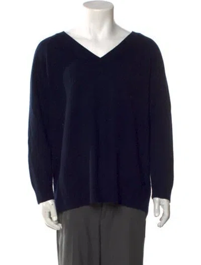 Pre-owned Alexander Wang T Wool V-neck Pullover In Blue