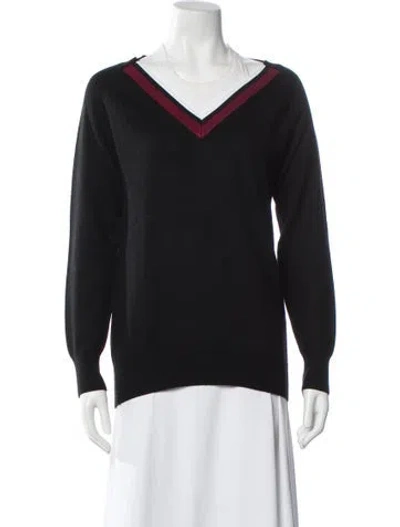 Pre-owned Alexander Wang Wool V-neck Sweater In Black