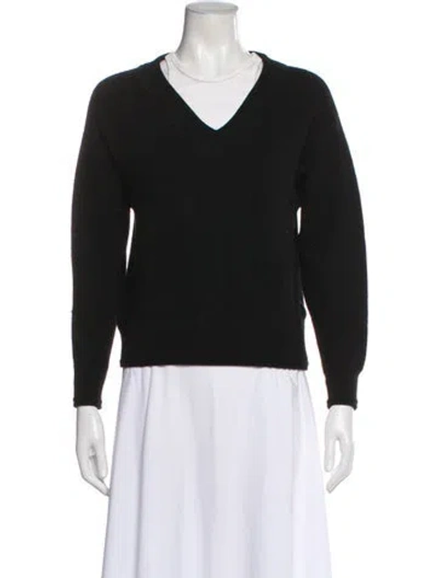 Pre-owned Alexander Wang Wool V-neck Sweater In Black