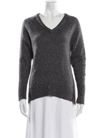 Pre-owned Alexander Wang T Wool V-neck Sweater In Gray