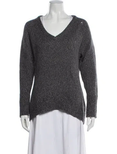 Pre-owned Alexander Wang Wool V-neck Sweater In Gray