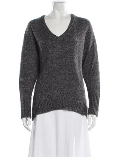 Pre-owned Alexander Wang Wool V-neck Sweater In Gray
