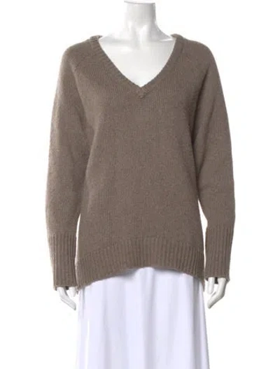 Pre-owned Alexander Wang T Wool V-neck Sweater In Neutral