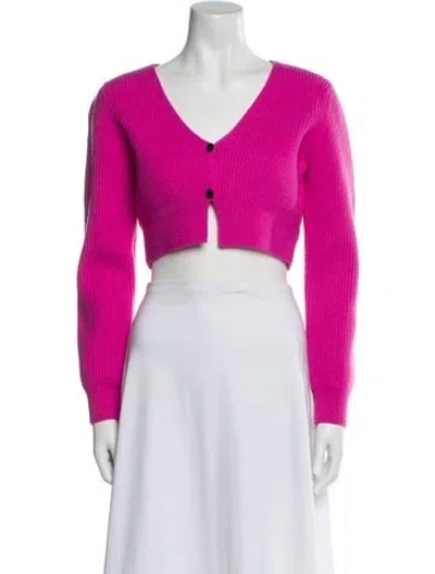 Pre-owned Alexander Wang Wool V-neck Sweater In Pink
