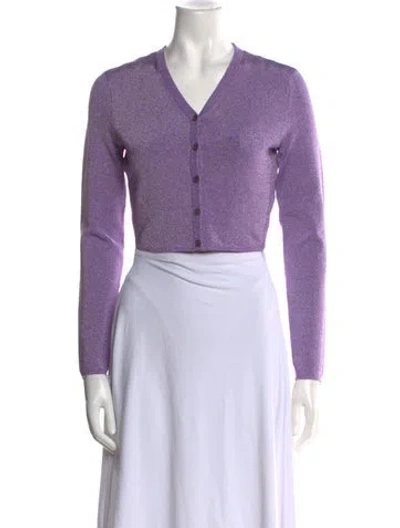 Pre-owned Alexander Wang T Wool V-neck Sweater In Purple